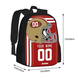 ANTKING San Francisc0 Backpack Customized High capacity Personalized Any Name and Number Fans Gifts for Kids Men