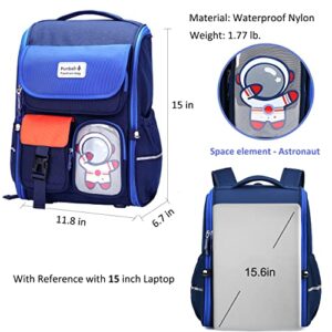 AO ALI VICTORY Kids Backpack for Boys Elementary School Bags Large Toddler Kindergarten Preschool Bookbags Space Backpacks (Blue)