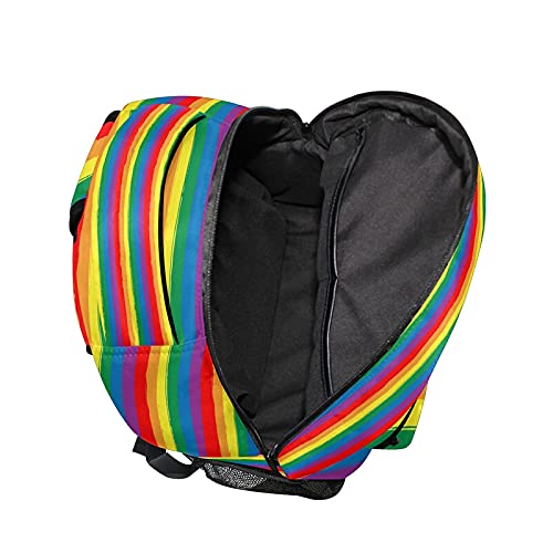 Rainbow Respect Pride Flag Backpacks Student Backpack Big For Girls Kids Elementary School Shoulder Bag Bookbag