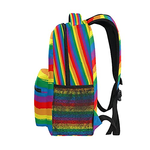 Rainbow Respect Pride Flag Backpacks Student Backpack Big For Girls Kids Elementary School Shoulder Bag Bookbag