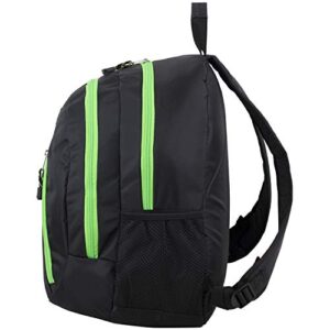 FUEL Active School Backpack, Black/Lime Green Trim