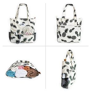 SHWN Original flower waterproof big bag shoulder bag, suitable for gym beach travel daily bag upgrade version