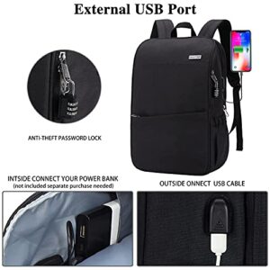 MAXTOP Travel Laptop Backpack with USB Charging Port Anti-Theft[Water Resistant] College School Bookbag Fits 17 Inch Laptop