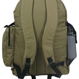 K-Cliffs Large Bookbag Student School Book Bags Big Emergency Backpack Reflective Stripe, Olive
