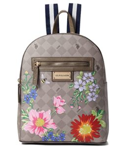 u.s. polo assn. floral diamond backpack taupe one size