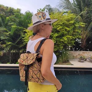 Geometric Cork Backpack Vegan Backpack Eco-friendly Cork Backpack for Women