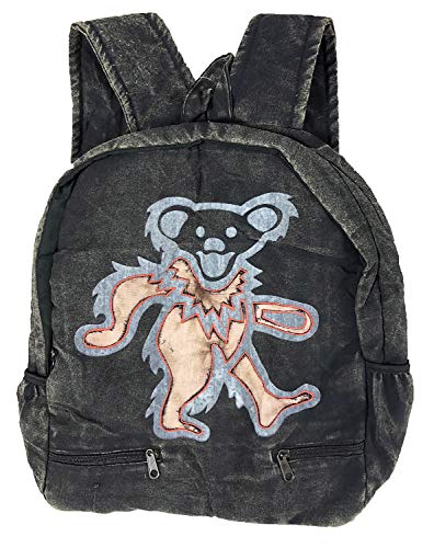 Jedzebel Aiko Dancing Bear Hipster Back Pack | Jayli | Grateful Dead | GD-B107-BLK