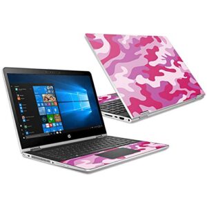 mightyskins skin compatible with hp pavilion x360 15.6″ (2018) – pink camo | protective, durable, and unique vinyl decal wrap cover | easy to apply, remove, and change styles | made in the usa