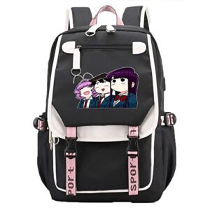 cosabz anime komi cant communicate komi shouko san excited backpack cosplay kawaii schoolbag pink (3)
