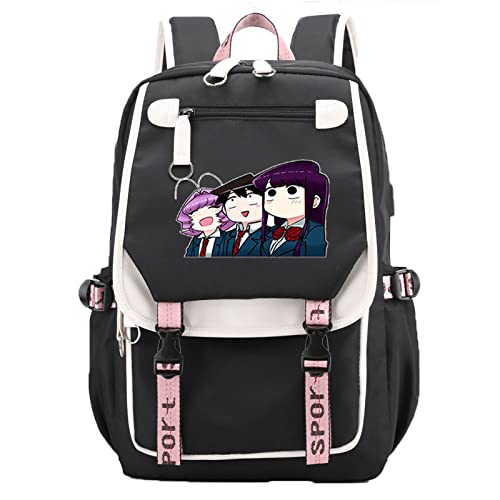 COSABZ Anime Komi Cant Communicate Komi Shouko San Excited Backpack Cosplay Kawaii Schoolbag Pink (3)