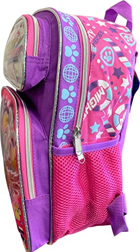 KBNL Paw Patrol 'Mighty Heroes' - Girls Deluxe 14 inches School Backpack Purple-pink