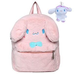 my melody backpack kawaii cinnamoroll backpack with cute accessories for girls (pink)