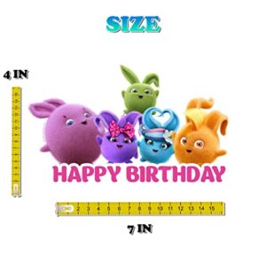 Sunny Bunnies Cake Topper | Cartoon Sunny Bunnies Party Supplies for Birthday Party Theme | Colorful Sunny Bunnies Birthday Decorations (3)