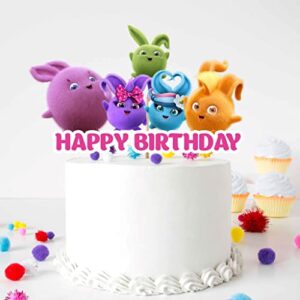 Sunny Bunnies Cake Topper | Cartoon Sunny Bunnies Party Supplies for Birthday Party Theme | Colorful Sunny Bunnies Birthday Decorations (3)