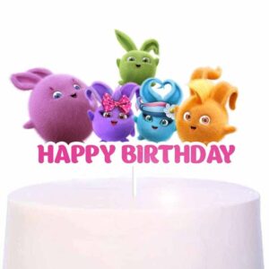 Sunny Bunnies Cake Topper | Cartoon Sunny Bunnies Party Supplies for Birthday Party Theme | Colorful Sunny Bunnies Birthday Decorations (3)