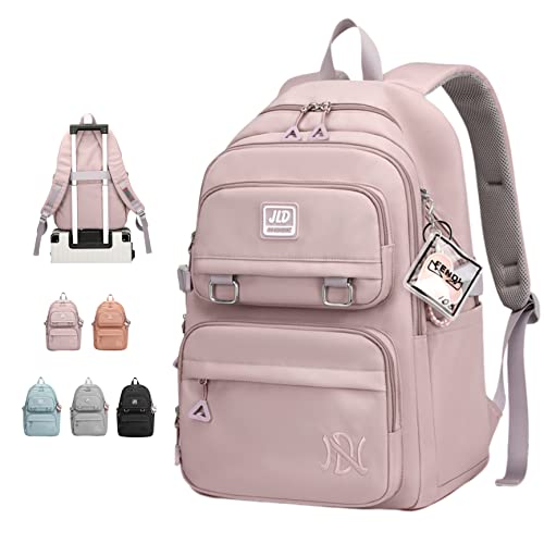 Kawaii Pastel Backpack Back to School Essential Large Capacity Aesthetic Backpack (Orange)