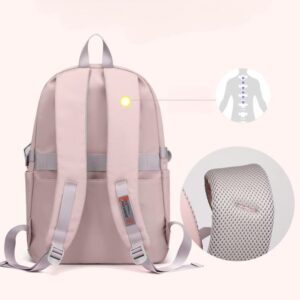 Kawaii Pastel Backpack Back to School Essential Large Capacity Aesthetic Backpack (Orange)