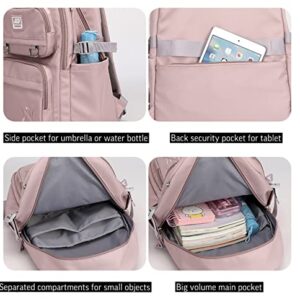 Kawaii Pastel Backpack Back to School Essential Large Capacity Aesthetic Backpack (Orange)