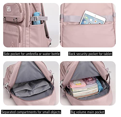 Kawaii Pastel Backpack Back to School Essential Large Capacity Aesthetic Backpack (Orange)