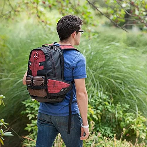 Backpack Casual Daypack with Water Bottle Holders Pockets Laptop Bag for Work Travel College One Size