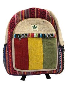 himalayan group all natural handmade multi pocket pure hemp laptop backpack #4