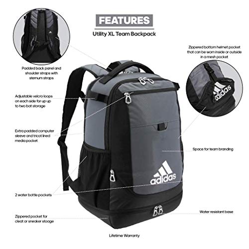 adidas Utility XL Backpack, Team Onix Grey, One Size