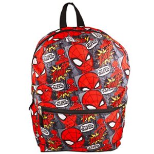 Spiderman Backpack and Lunch Box for Boys - Bundle with Spiderman Backpack for Boys 7-8, Spiderman Lunch Bag, Water Pouch, Stickers, More