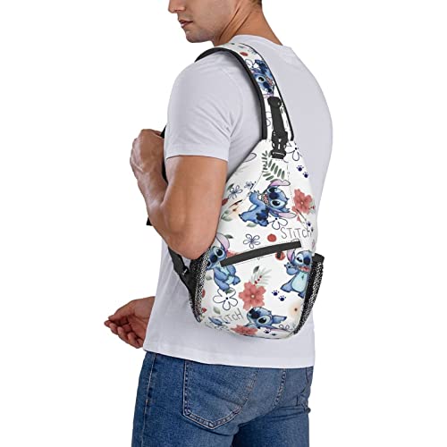 Sling Bag for Men Fanny Pack Adult Crossbody Sling Backpack Travel Hiking Chest Bag Daypack Purses Backpack Shoulder Bag for Teens Women