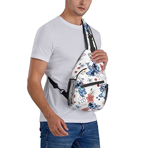 Sling Bag for Men Fanny Pack Adult Crossbody Sling Backpack Travel Hiking Chest Bag Daypack Purses Backpack Shoulder Bag for Teens Women