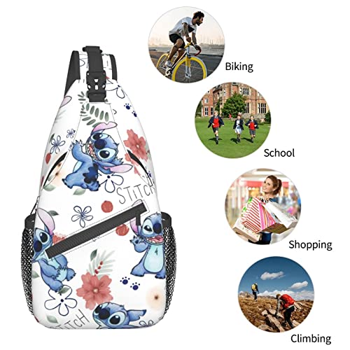 Sling Bag for Men Fanny Pack Adult Crossbody Sling Backpack Travel Hiking Chest Bag Daypack Purses Backpack Shoulder Bag for Teens Women