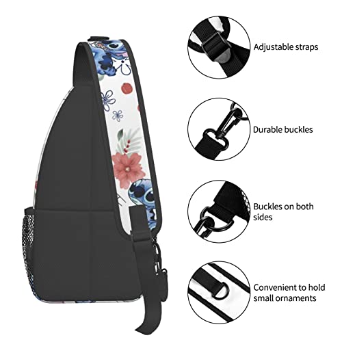 Sling Bag for Men Fanny Pack Adult Crossbody Sling Backpack Travel Hiking Chest Bag Daypack Purses Backpack Shoulder Bag for Teens Women