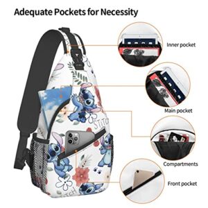 Sling Bag for Men Fanny Pack Adult Crossbody Sling Backpack Travel Hiking Chest Bag Daypack Purses Backpack Shoulder Bag for Teens Women