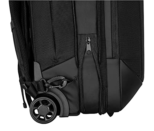 Targus 15.6" Mobile Tech Traveler EcoSmart Rolling Backpack, Made from Recycled Bottles, TSA Friendly, 35-40L Cap (TBR040GL)