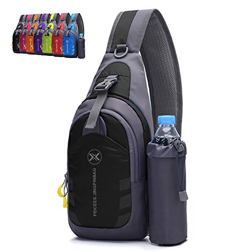 Peicees Chest Crossbody Sling Backpack Bag Travel Bike Gym Daypack for Women Men