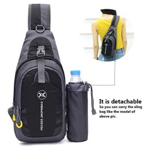 Peicees Chest Crossbody Sling Backpack Bag Travel Bike Gym Daypack for Women Men