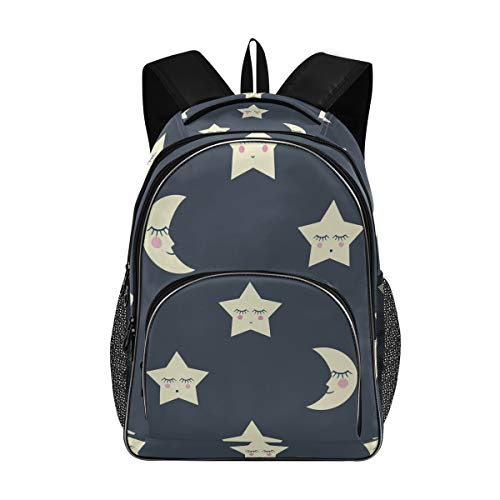 ALAZA Sleeping Night Stars and Moon Travel Laptop Backpack Durable College School Backpack for Boys Girls