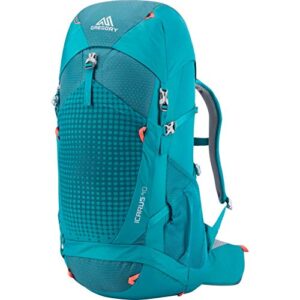 gregory mountain products icarus 40 liter kid’s hiking backpack , capri green