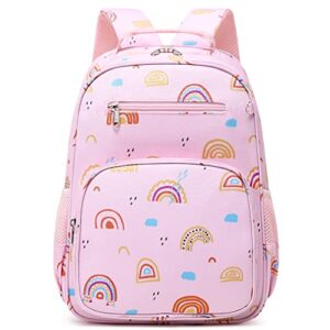 abshoo rainbow kids backpack for school girls kindergarten preschool toddler backpack (rainbow)