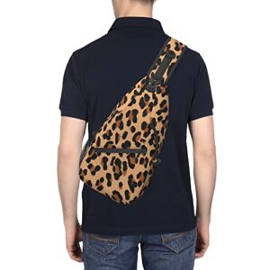 Cool Cheetah Leopard Print Sling Bag Casual Backpack Lightweight Shoulder Bag Chest Crossbody Daypack For Women Men Outdoor Travel Hiking