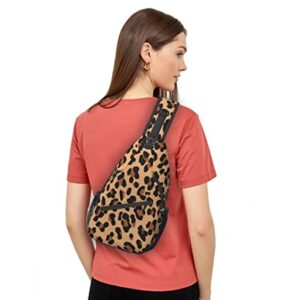 Cool Cheetah Leopard Print Sling Bag Casual Backpack Lightweight Shoulder Bag Chest Crossbody Daypack For Women Men Outdoor Travel Hiking