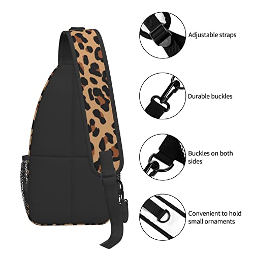 Cool Cheetah Leopard Print Sling Bag Casual Backpack Lightweight Shoulder Bag Chest Crossbody Daypack For Women Men Outdoor Travel Hiking