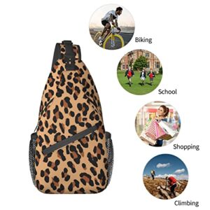 Cool Cheetah Leopard Print Sling Bag Casual Backpack Lightweight Shoulder Bag Chest Crossbody Daypack For Women Men Outdoor Travel Hiking