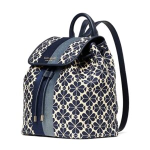 Kate Spade New York Spade Flower Jacquard Stripe Synch Medium Flap Backpack Blue Multicolor One Size