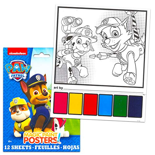 Paw Patrol Backpack for Toddlers, Kids - Paw Patrol School Supplies Bundle with 16” PAw Patrol School Bag Plus Stickers, Water Bottle, Paint Poster, and More (Paw Patrol Travel Bag)