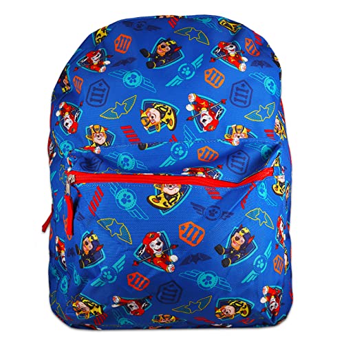 Paw Patrol Backpack for Toddlers, Kids - Paw Patrol School Supplies Bundle with 16” PAw Patrol School Bag Plus Stickers, Water Bottle, Paint Poster, and More (Paw Patrol Travel Bag)