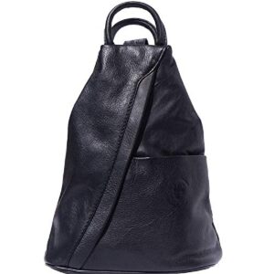 lagaksta submedium leather backpack purse black