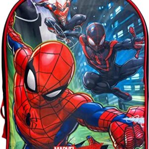 Ruz Spiderman 15" School Bag Backpack (Black-Red)