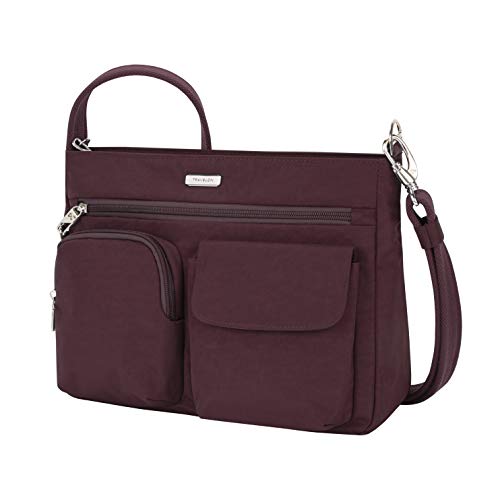 Travelon Patch Crossbody, Dark Bordeaux, one size