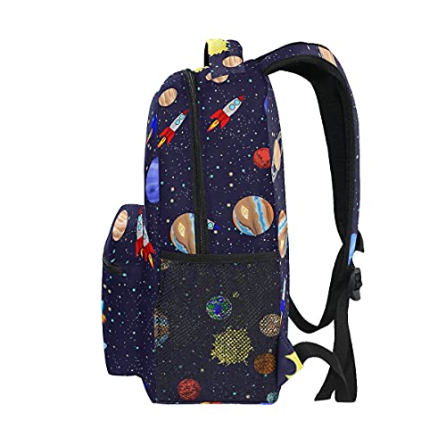 ALAZA Kids Space Planet School Backpack for Boys Teens Bookbag Travel Daypack Bag 16 inch