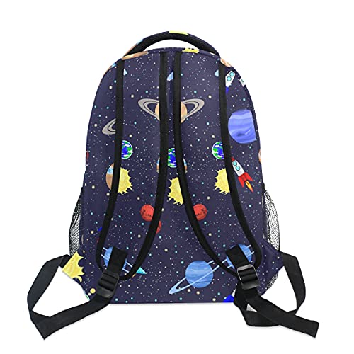 ALAZA Kids Space Planet School Backpack for Boys Teens Bookbag Travel Daypack Bag 16 inch